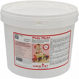 Masa cukrowa do modelowania biała White Model Paste 5kg - Saracino - Dodatki do ciast w proszku - miniaturka - grafika 1