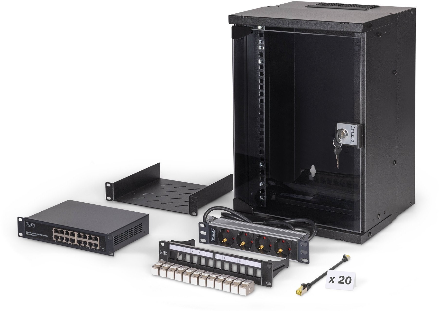 DIGITUS Netzwerk-Set 254 mm 10