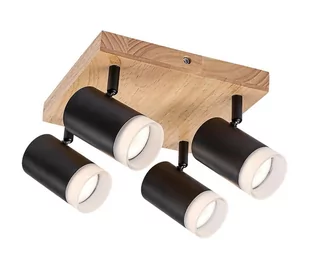 Rabalux 73124 - Oświetlenie punktowe sufitowe TORAS 4xGU10/5W/230V dąb - Lampy sufitowe - miniaturka - grafika 1