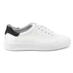 Buty męskie skórzane 930K białe - KOMODO - Mokasyny męskie - miniaturka - grafika 1