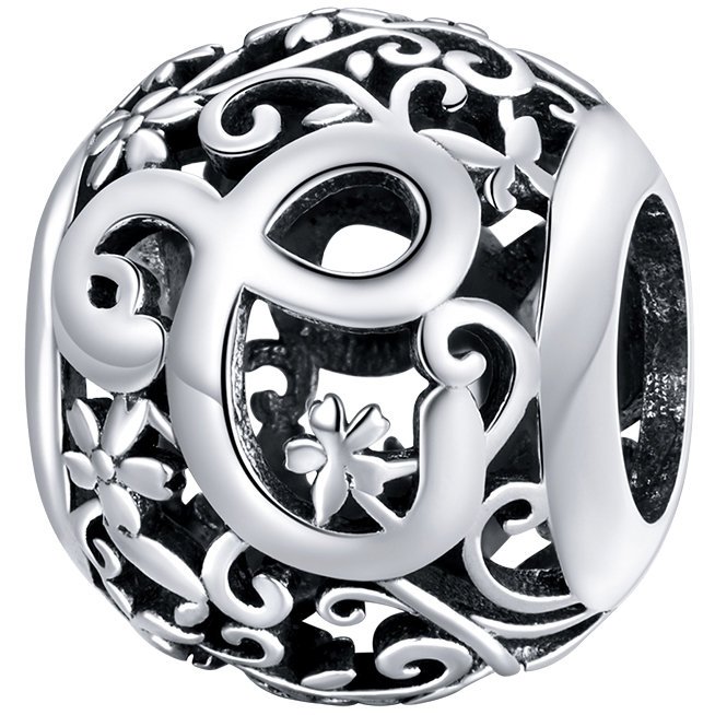 CHARMS literka C srebro 925 koralik