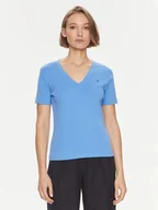 Koszulki i topy damskie - Tommy Hilfiger T-Shirt New Cody WW0WW40584 Niebieski Slim Fit - miniaturka - grafika 1