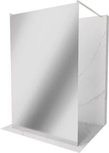 Mexen Kioto ścianka prysznicowa wolnostojąca 120 x 200 cm, lustro 8 mm, nikiel szczotkowany - 800-120-002-97-50 - Ścianki i drzwi prysznicowe - miniaturka - grafika 1