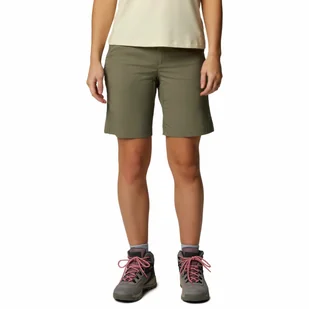 Damskie spodenki Columbia Leslie Falls Long Short II stone green - 10 - Spodenki damskie - miniaturka - grafika 1