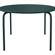 Stoły ogrodowe - Stół ogrodowy okrągły o śr. 110 cm z metalu - Butelkowa zieleń - MIRMANDE marki MYLIA - miniaturka - grafika 1