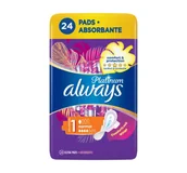 Podpaski - Always Platinum podpaski higieniczne ze skrzydełkami 1 Normal 24 sztuki - miniaturka - grafika 1