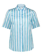 Bluzki damskie - Eterna Koszula - Regular fit - w kolorze turkusowo-białym - miniaturka - grafika 1