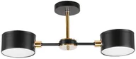 Lampy sufitowe - MLAMP LAMPA sufitowa ELM3020/2 BL TR MLAMP metalowa OPRAWA abażurowa czarna złota ELM3020/2 BL TR - miniaturka - grafika 1