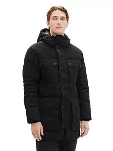 TOM TAILOR parka męska, 2999 - Black, 3XL - Kurtki męskie - miniaturka - grafika 1