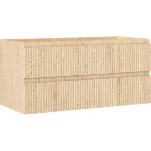 Mexen Rivel szafka łazienkowa podumywalkowa 100 cm, 2 szuflady, ryflowana , dąb - 91A20-10047-2-BFF81 - Szafki łazienkowe - miniaturka - grafika 1