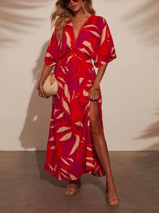 LA Angels Sukienka w kolorze kremowo-fioletowo-czerwonym - Sukienki - miniaturka - grafika 1