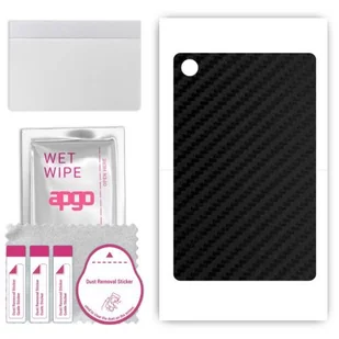 folia naklejka skórka strukturalna na TYŁ do Samsung Galaxy Tab A9+ Plus - Carbon Czarny - apgo SKINS - Akcesoria do tabletów i e-booków - miniaturka - grafika 1