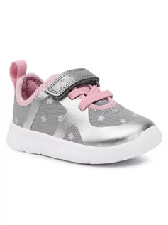 Buty dla dziewczynek - Clarks Sneakersy Ath Flux T 261515536 Szary - grafika 1