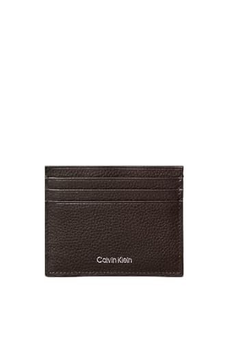 Calvin Klein Męski FOIL Emboss EW etui na karty LV04D1060G uchwyt na karty, brązowy (CK ciemnobrązowy), jeden rozmiar, Brązowy (Ck ciemnobrązowy), Rozmiar Uniwersalny