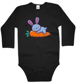 Body dla niemowląt - Body dziecięce Królik Zając Tulący Wielką Marchew Dzień Marchewki 86/92 - miniaturka - grafika 1