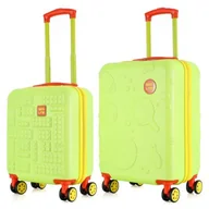 Walizki - Zestaw walizek SEMI LINE T5885-0 44.5/54.5 cm Zielony - miniaturka - grafika 1