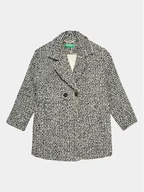 Płaszcze damskie - United Colors Of Benetton Płaszcz wełniany 2I20CN041 Szary Regular Fit - miniaturka - grafika 1