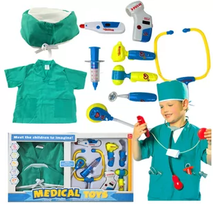 Zestaw Lekarski Mały Doktor Chirurg Światło Dźwięk X162 - Zabawy w naśladowanie dorosłych - miniaturka - grafika 1