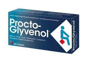 RECORDATI Procto-glyvenol x 10 czopków - Serce i układ krążenia - miniaturka - grafika 1