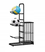 Piłka nożna - STOJAK NA PIŁKI NA 3 szt Z KOSZEM - piłka nożna, piłka do siatki, - miniaturka - grafika 1