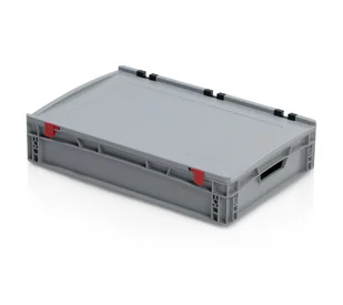 B2B Partner Plastikowa skrzynka z wiekiem 600x400x135 mm 967160 - Pojemniki przemysłowe - miniaturka - grafika 1