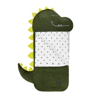 Śpiworki dla dzieci - Śpiworek Sleepover Medium (160x75cm) - Zielony Dinozaur - miniaturka - grafika 1