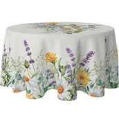 Obrusy i serwetki - OBRUS OKRĄGŁY NA STÓŁ DEKORACYJNY 120 WZÓR KOŁO - miniaturka - grafika 1