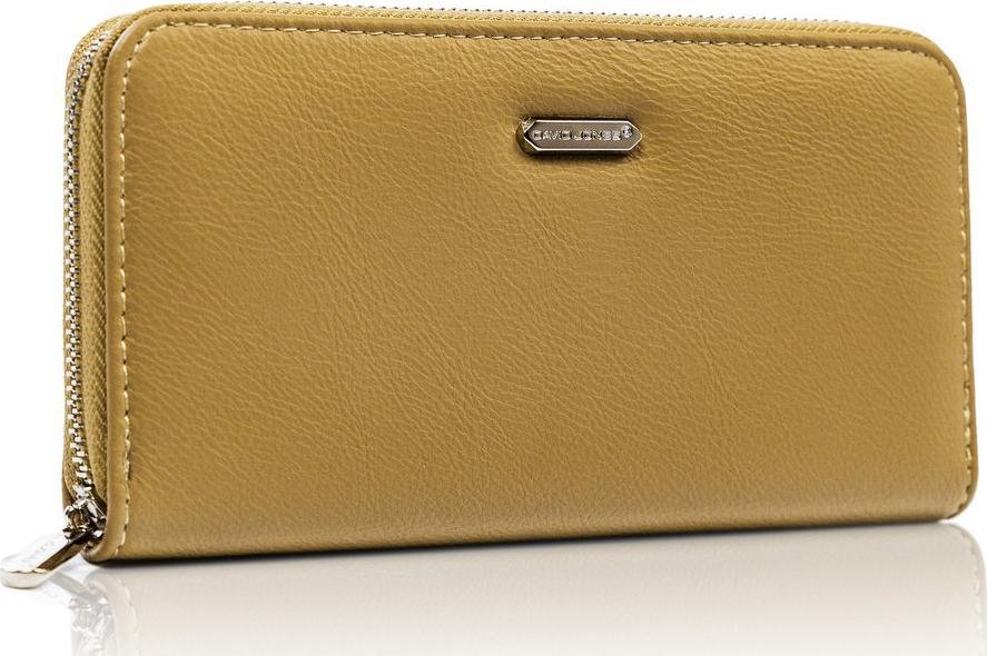 David Jones Duży portfel damski w kształcie piórnika z gładkiej eko skóry David Jones NoSize