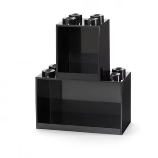 Zestaw 2 dziecięcych czarnych półek ściennych LEGO® Brick - Półki i regały dla dzieci - miniaturka - grafika 1