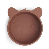 Miseczki i talerzyki dla dzieci - Nuuroo silikonowa miseczka głęboka KOALA Mahogany - miniaturka - grafika 1