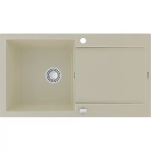 Mexen Leo zlewozmywak granitowy 1-komorowy z ociekaczem 900 x 500 mm, beżowy - 6501901010-69 - Zlewozmywaki - miniaturka - grafika 1