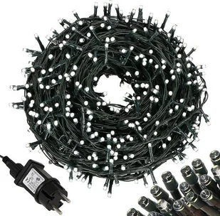 Lampki choinkowe Springos 1000 LED białe zimne - Oświetlenie świąteczne - miniaturka - grafika 1