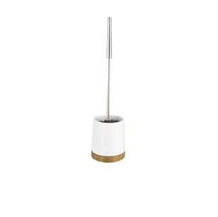 Wenko Pojemnik na szczotkę + szczotka WC Bamboo Bath, biały, 11x44 cm - Akcesoria do wc - miniaturka - grafika 1