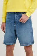 Spodenki męskie - Tommy Hilfiger szorty jeansowe męskie kolor niebieski MW0MW35175 - miniaturka - grafika 1