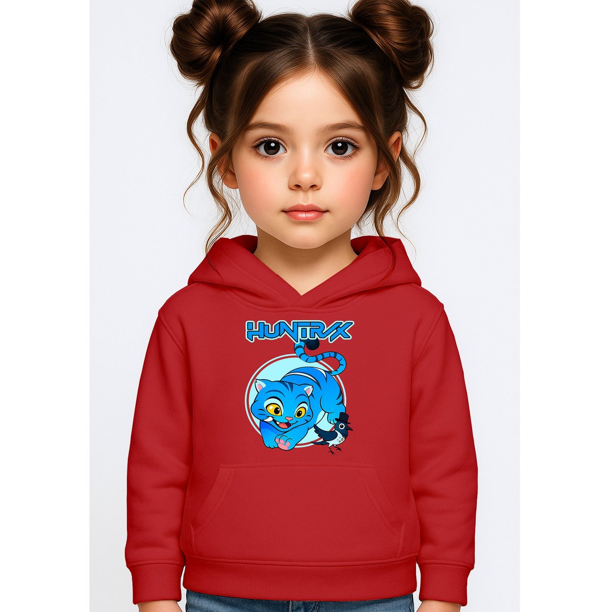 BLUZA DZIECIĘCA DERPY KOT DEMON HUNTERS HUNTRIX 134-140 Z KAPTUREM