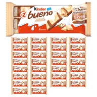 Batoniki - Kinder Bueno White Wafel w białej czekoladzie z mleczno-orzechowym nadzieniem 39g x30sztuk - miniaturka - grafika 1