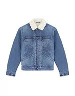 Kurtki męskie - Wrangler Męska kurtka jeansowa, Wranch, L - miniaturka - grafika 1