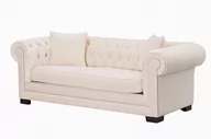 Sofy i kanapy - Dekoria Sofa Chesterfield Classic Velvet Cream 3os. 218x96x78cm 006-491 - miniaturka - grafika 1