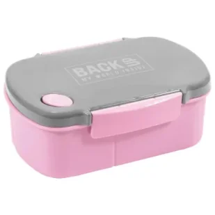 Śniadaniówka BackUp 7 B36 róż/szary DERFORM - Lunch boxy - miniaturka - grafika 1