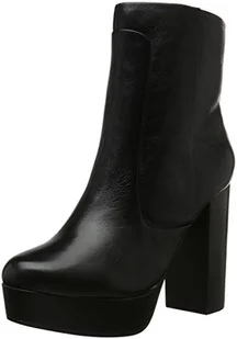 ALDO Damskie kozaki Kobo z krótką cholewką, czarny - Czarny Black Leather 97-37 eu - Kozaki damskie - miniaturka - grafika 1