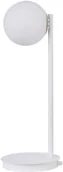 Lampy stojące - Sigma biała lampka stołowa 50202 GAMA prosta lampa na szafkę nocną z białym kloszem 50202 - miniaturka - grafika 1