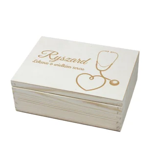 Podziękowanie dla lekarza, pudełko na herbatę, herbaciarka z imieniem - Pojemniki kuchenne Podziękowanie dla lekarza, pudełko na herbatę, herbaciarka z imieniem - Pojemniki kuchenne - miniaturka - grafika 1