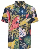 Koszule męskie - KOSZULA MĘSKA HAWAJSKA W PALMY KWIATY K1 LUŹNA XXL - miniaturka - grafika 1