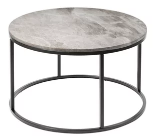 Stolik Pony 85 Marmur beżowy/czarny - Ławy i stoliki kawowe Stolik Pony 85 Marmur beżowy/czarny - Ławy i stoliki kawowe - miniaturka - grafika 1