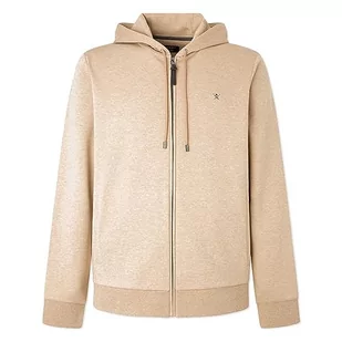 Hackett London Męska bluza z kapturem z kapturem Fz, Brązowy (wielbłąd), XXL - Bluzy męskie - miniaturka - grafika 1