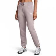 Spodnie damskie - Damskie spodnie treningowe Under Armour UA Armour Fleece Pro Gym Pt - beżowe - miniaturka - grafika 1