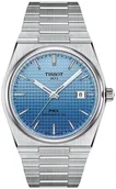 Zegarki męskie - Zegarek Tissot T137.407.11.351.01 PRX POWERMATIC 80 Light Blue Gradient 40mm - miniaturka - grafika 1