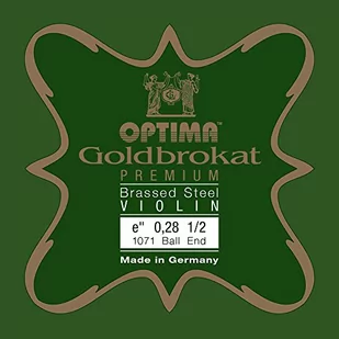 Optima Struny skrzypiec złoty brokat Premium mosiądz 1/2 E 0,28 K x-twarde - Struny gitarowe  - miniaturka - grafika 1