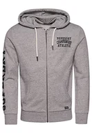 Bluzy męskie - Superdry Vintage Gym ATH Ziphood Ub Bluza męska, Athletic Grey Marl, M - miniaturka - grafika 1