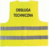 Odzież robocza - Kamizelka odblaskowa z nadrukiem OBSŁUGA TECHNICZNA rozmiar L - miniaturka - grafika 1
